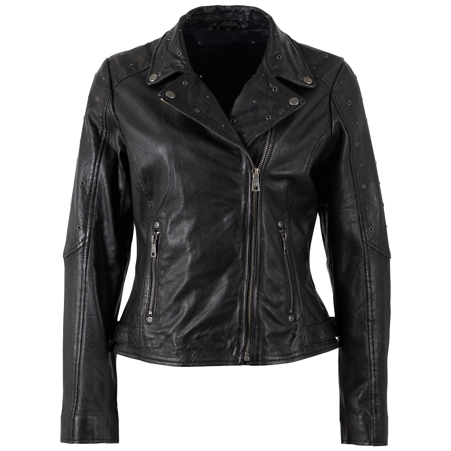 Geaca de Piele Dama Mauritius Neagra MWSharli – Geci de Piele