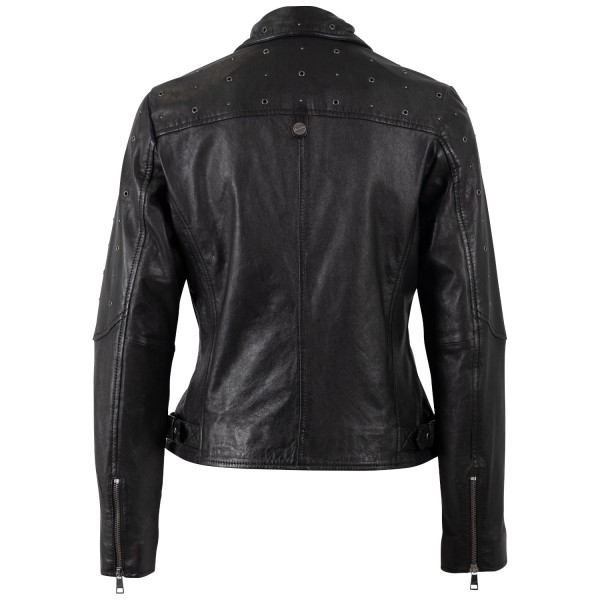 Geaca de Piele Dama Mauritius Neagra MWSharli