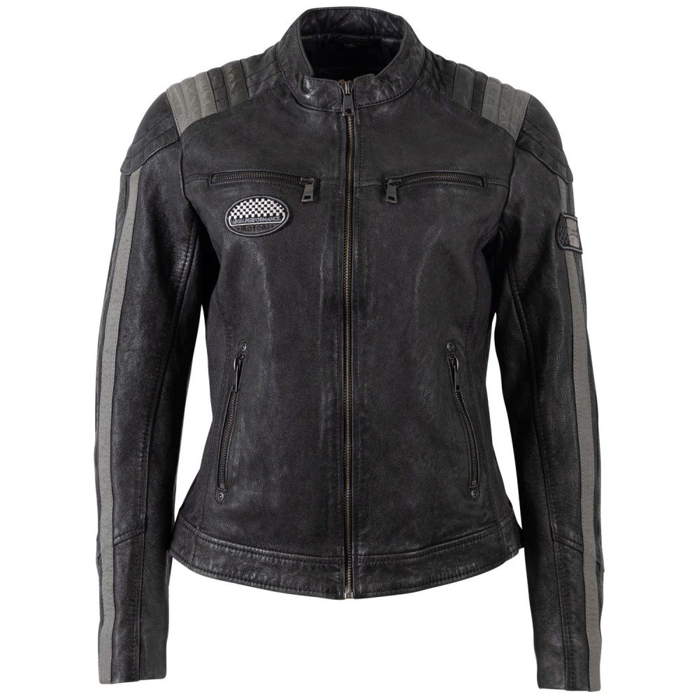 Geaca de Piele Dama Mauritius Neagra MWSpeeda - readytowear