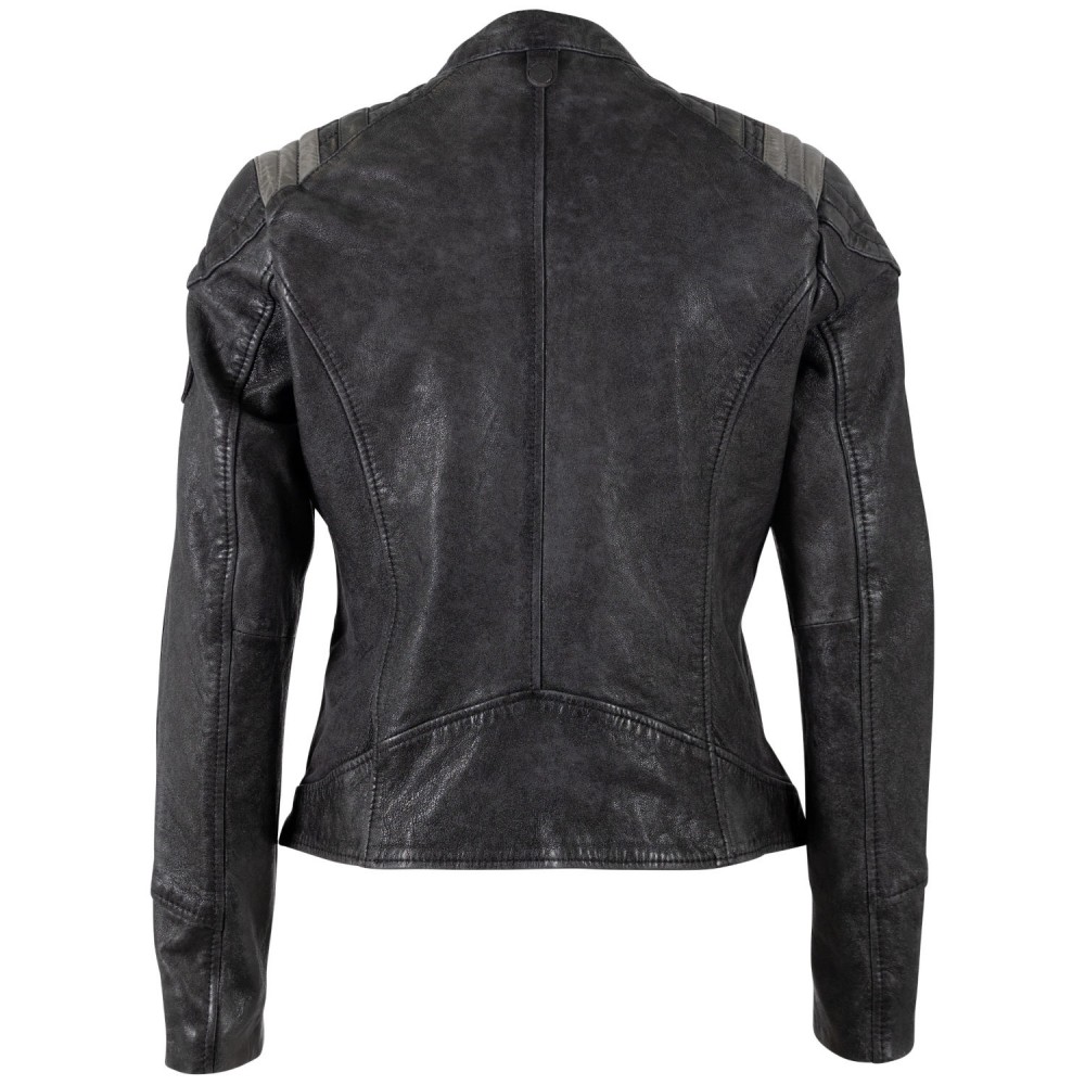 Geaca de Piele Dama Mauritius Neagra MWSpeeda - readytowear