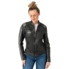 Geaca de Piele Dama Mauritius Neagra MWSpeeda