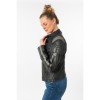 Geaca de Piele Dama Mauritius Neagra MWSpeeda