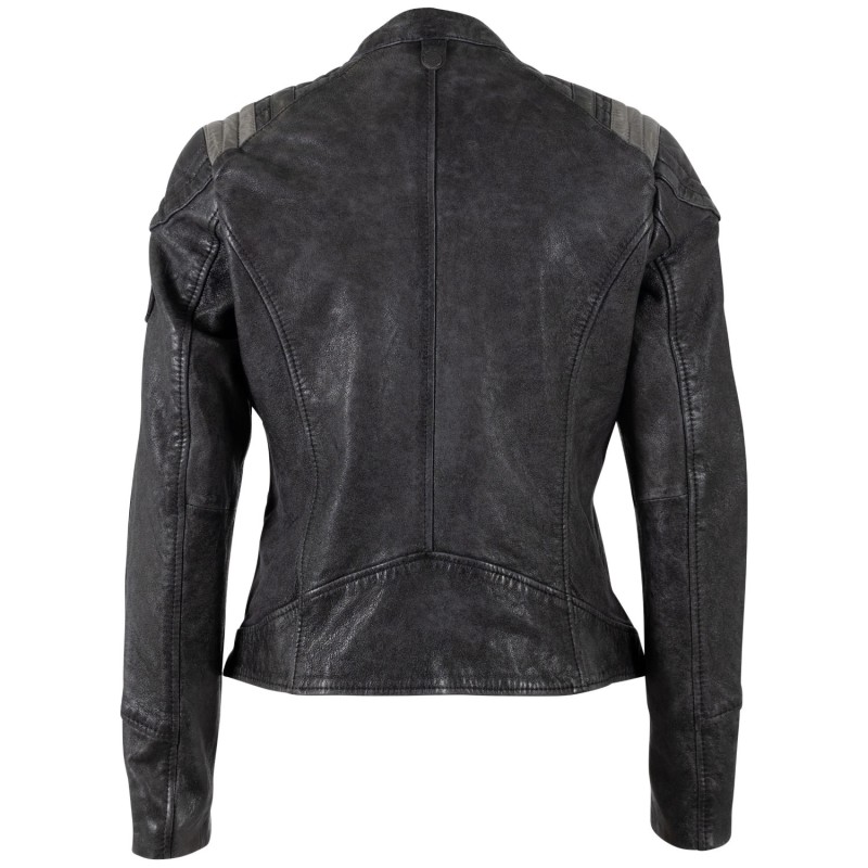 Geaca de Piele Dama Mauritius Neagra MWSpeeda – Geci de Piele