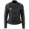 Geaca Piele Mauritius MWSpeeda - Detalii Racing Vintage geaca piele dama mauritius neagra mwspeeda stil racing umeri matlasati dungi gri