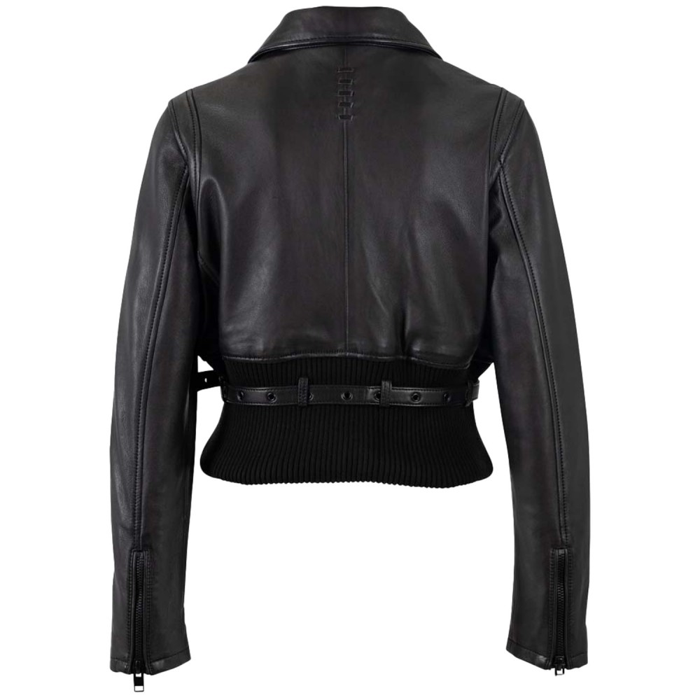 Geaca de Piele Dama Mauritius Neagra MWSunniva - readytowear