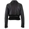 geaca piele dama mauritius neagra mwsunniva slim fit talie ripsata