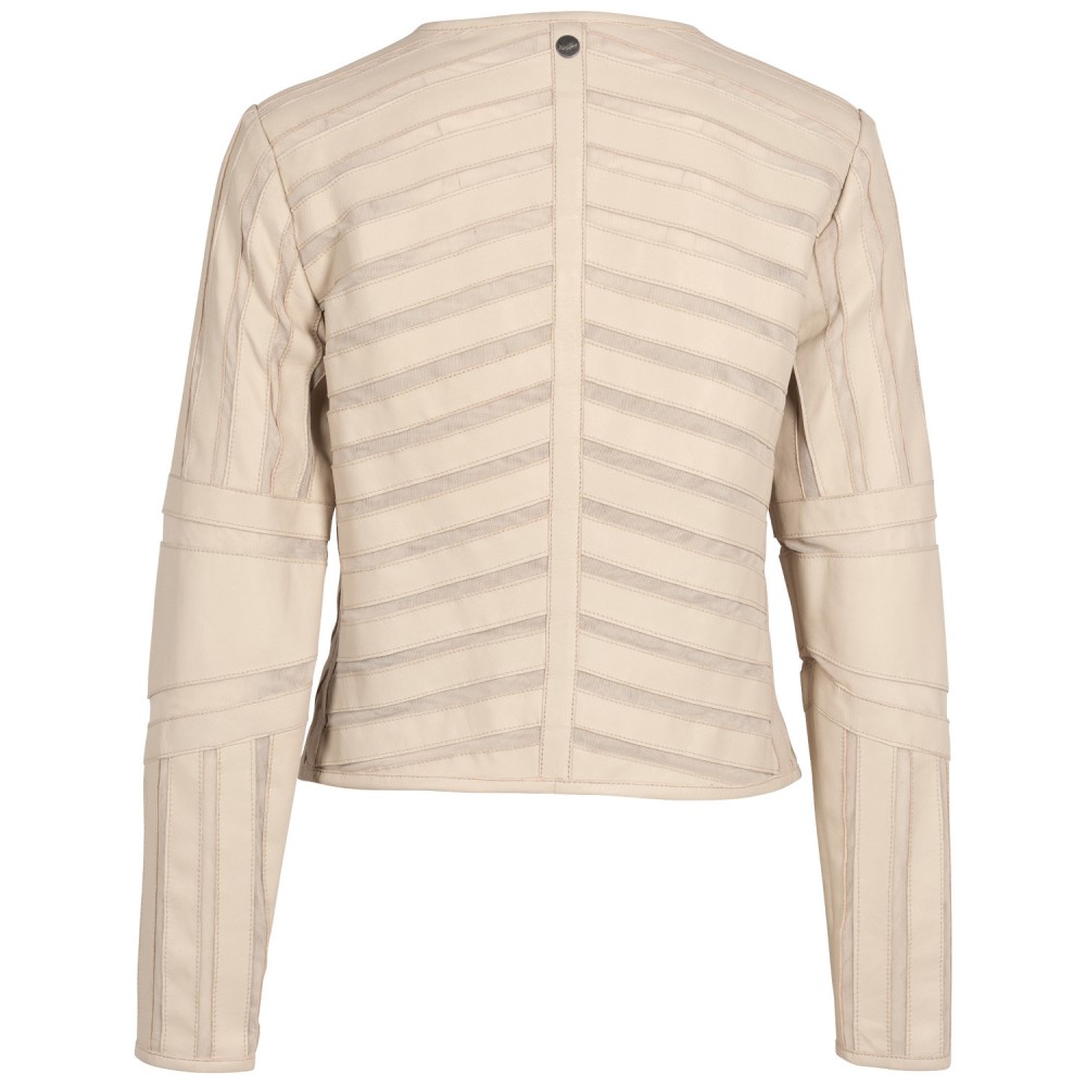 Geaca de Piele Dama Mauritius Bej MWSuri - readytowear