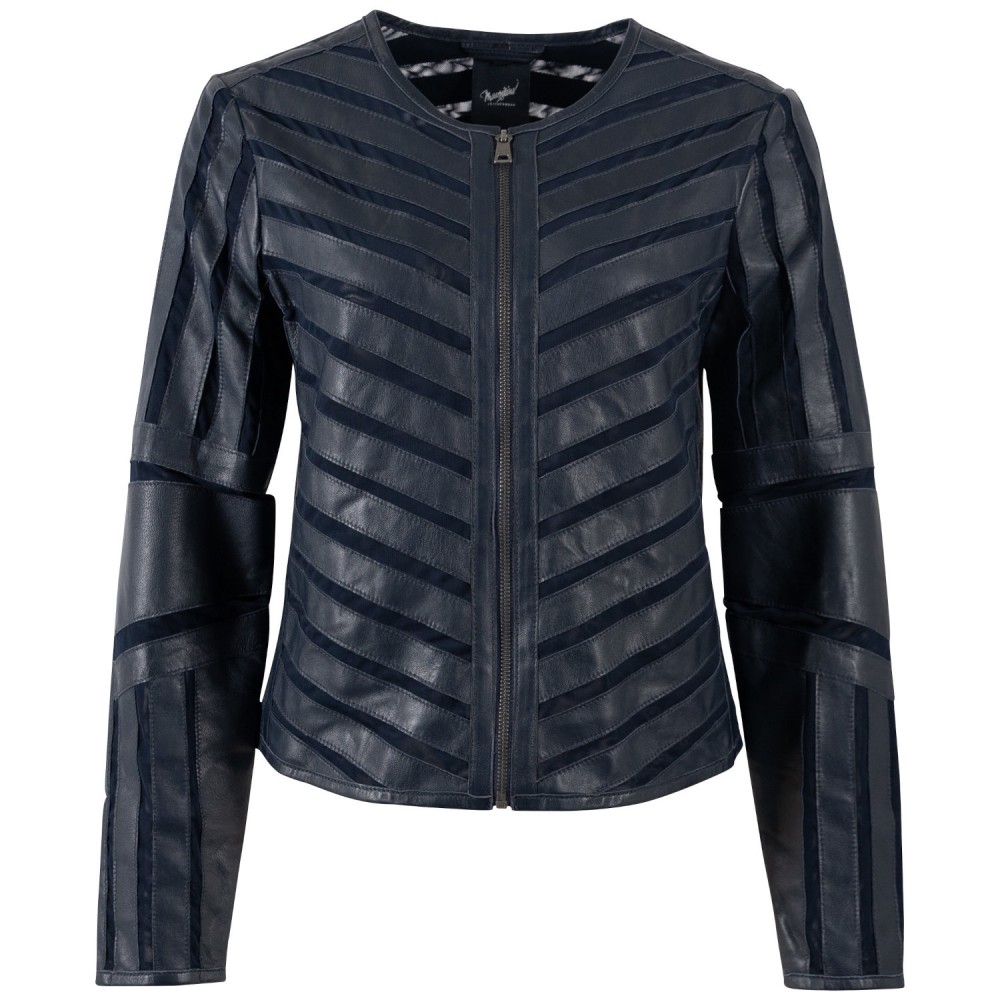 Geaca de Piele Dama Mauritius Bleumarin MWSuri - readytowear