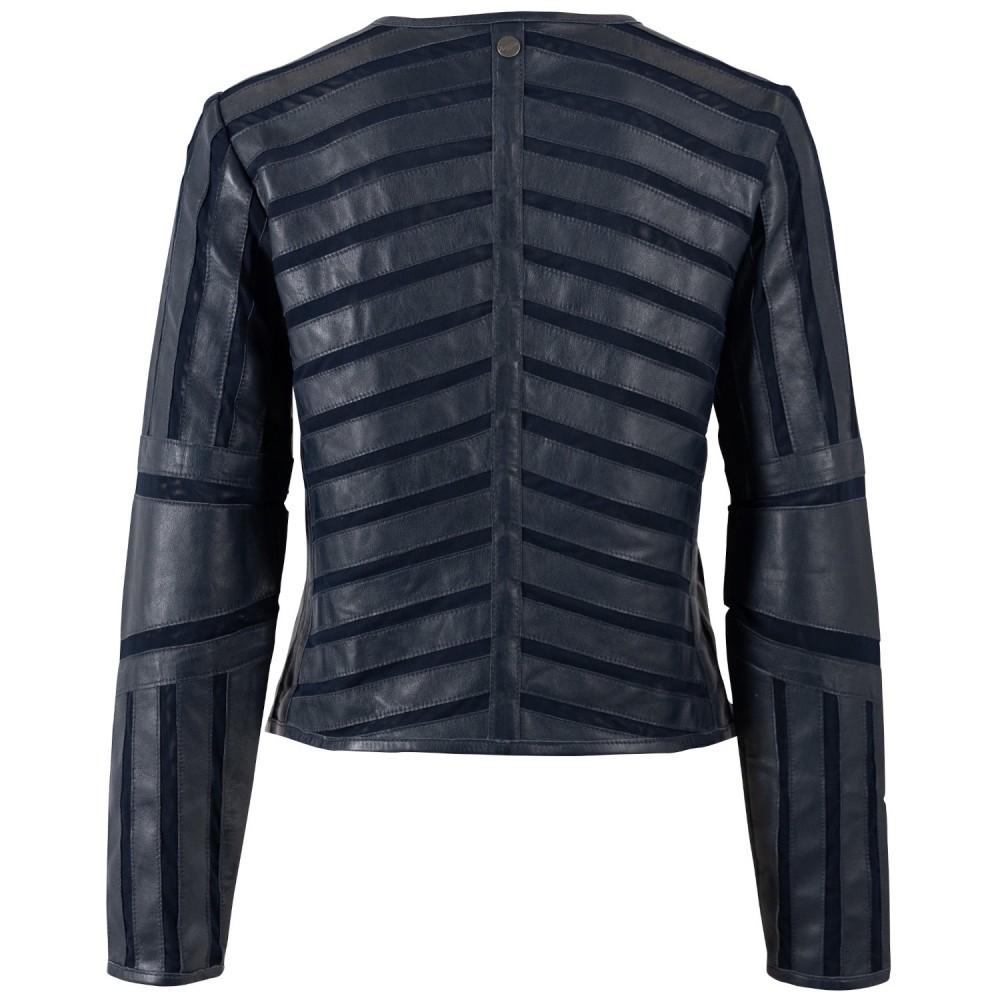 Geaca de Piele Dama Mauritius Bleumarin MWSuri - readytowear