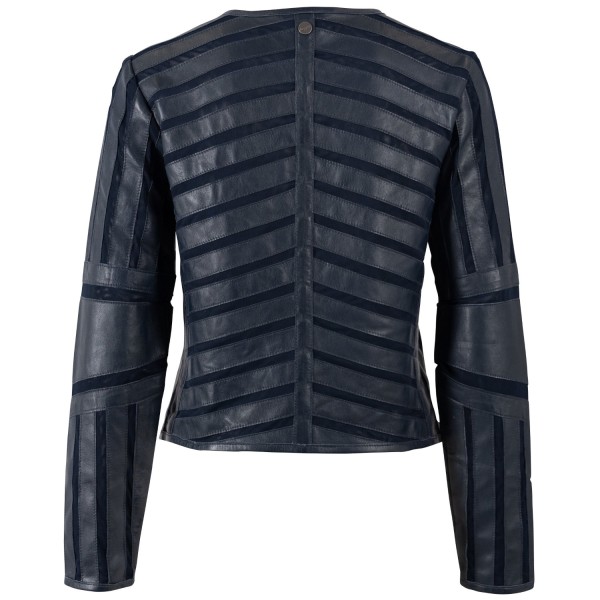 Geaca de Piele Dama Mauritius Bleumarin MWSuri