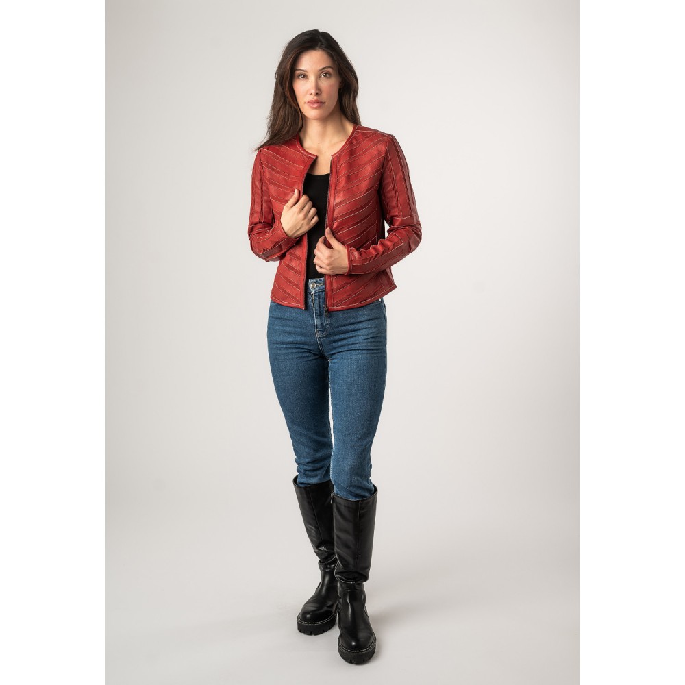 Geaca de Piele Dama Mauritius Rosie MWSuri - readytowear