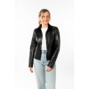 Geaca Piele Mauritius MWTabitha - Model Negru Clasic geaca piele dama mauritius neagra mwtabitha design minimalist inchidere centrala