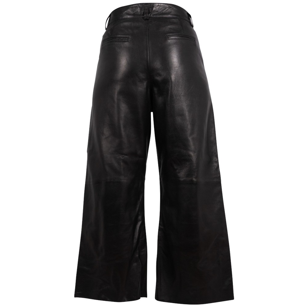 Pantaloni de Piele Dama Mauritius Negri MWTahani - readytowear