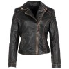Geaca Piele Mauritius Mwtaisha - Stil Biker Vintage geaca piele naturala dama mauritius mwtaisha negru vintage