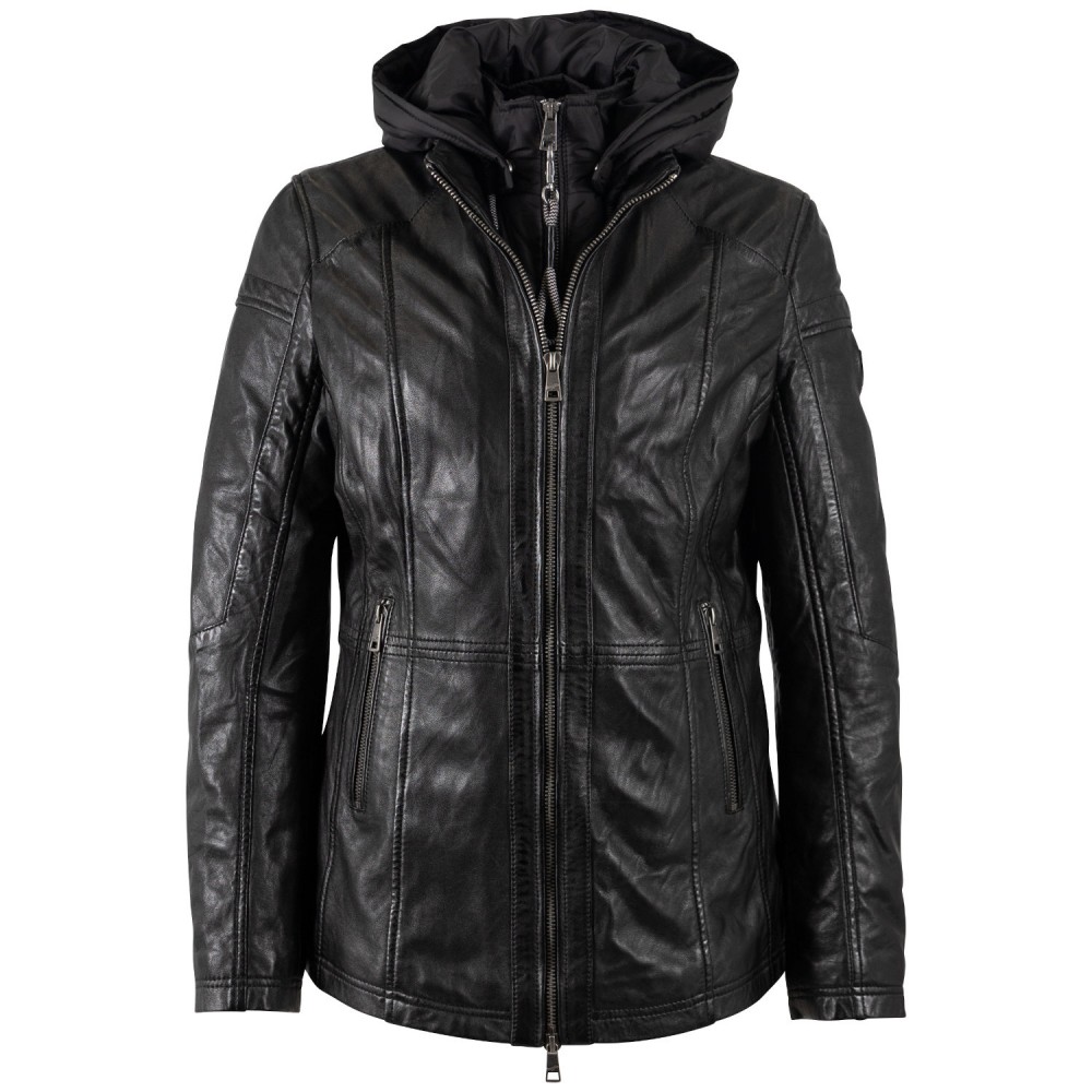 Geaca de Piele Dama Mauritius Neagra MWTaja - readytowear