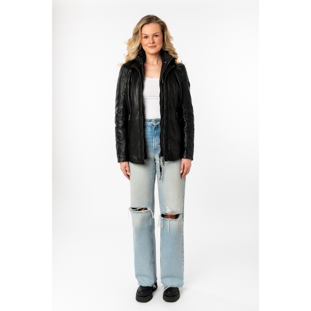 Geaca de Piele Dama Mauritius Neagra MWTaja - readytowear