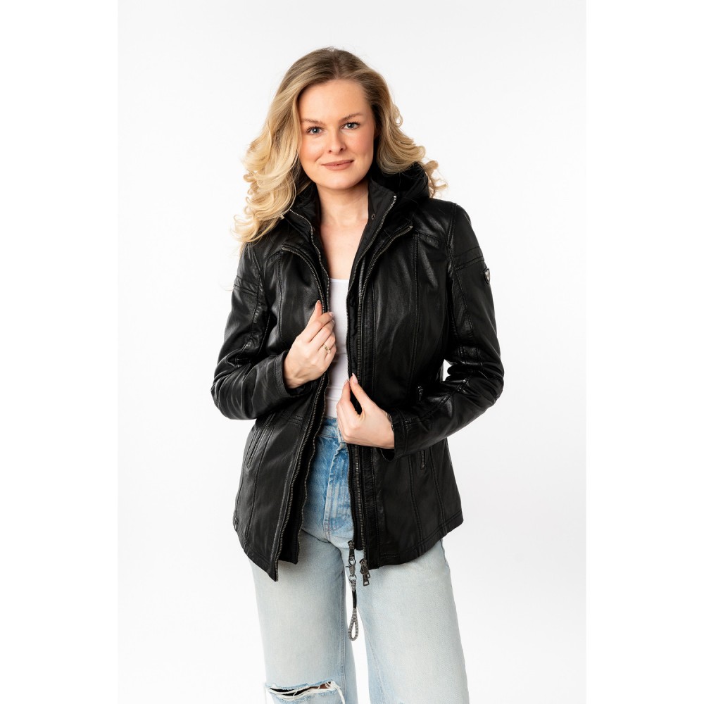 Geaca de Piele Dama Mauritius Neagra MWTaja - readytowear