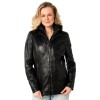 Geacă de Piele Mauritius MWTAJA - Parka Urbană Neagră geaca piele dama mauritius neagra mwtaja stil parka gluga detasabila buzunare fermoar