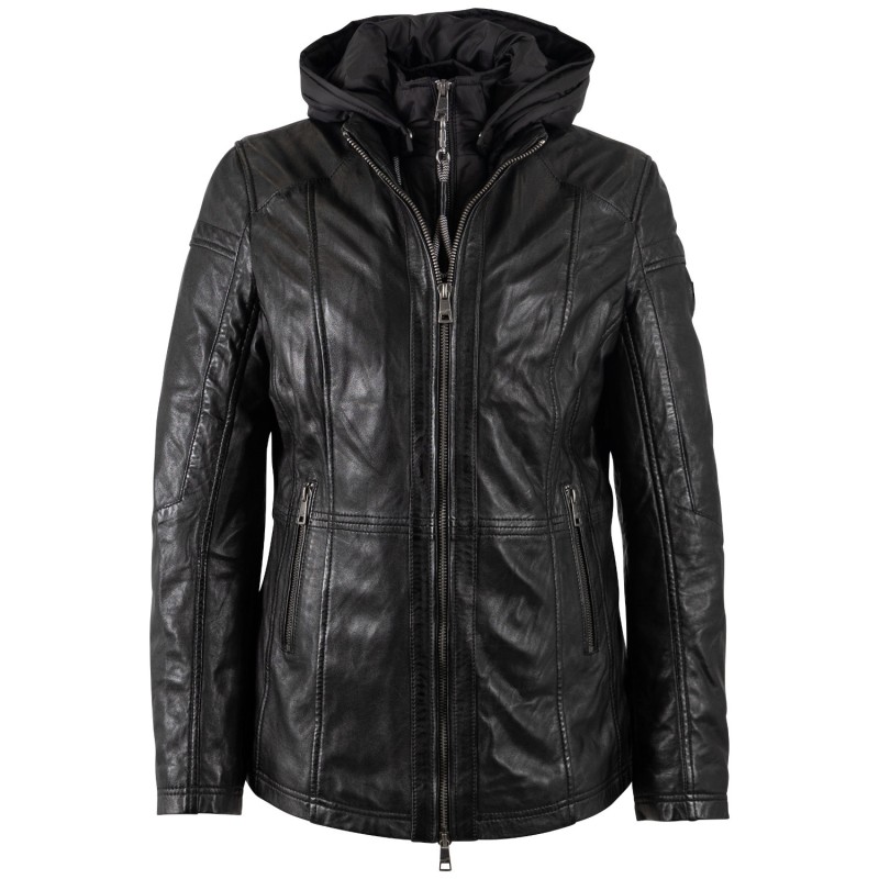 Geaca de Piele Dama Mauritius Neagra MWTaja – Geci de Piele