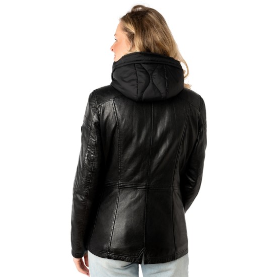 Geaca de Piele Dama Mauritius Neagra MWTaja