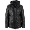 geaca piele dama mauritius neagra mwtaja stil parka gluga detasabila buzunare fermoar