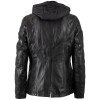 geaca piele dama mauritius neagra mwtaja stil parka gluga detasabila buzunare fermoar