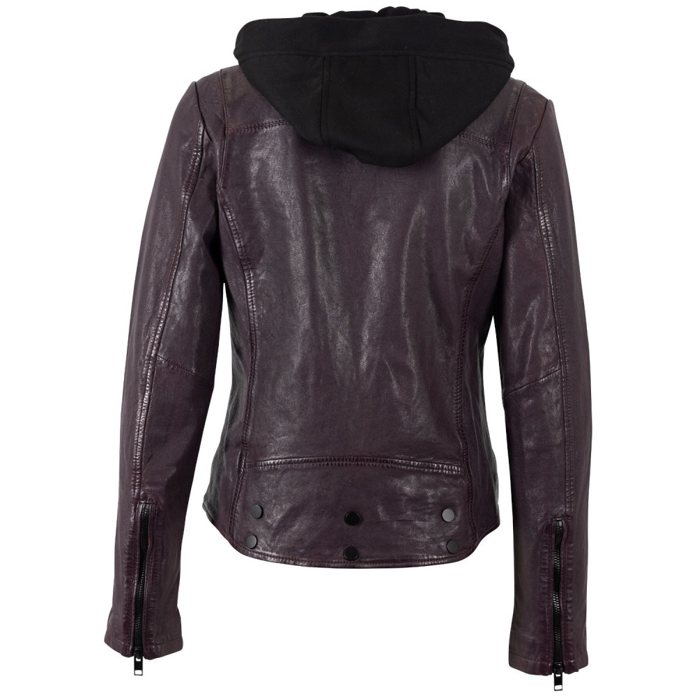 Geaca de Piele Dama Mauritius Mov Inchis MWTary - readytowear