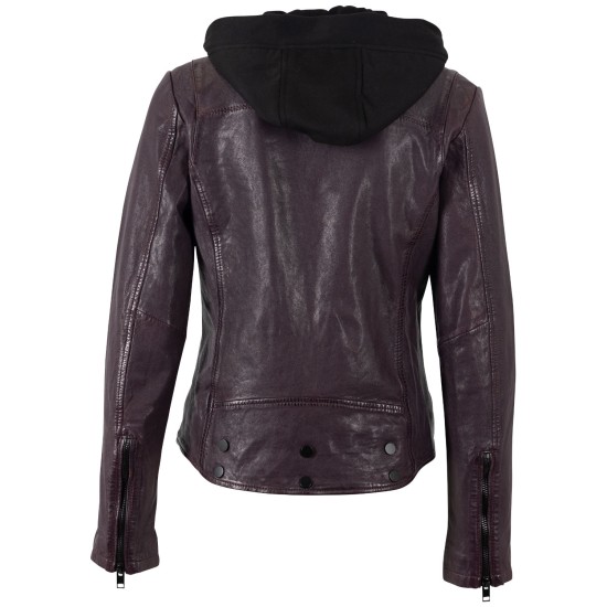 Geaca de Piele Dama Mauritius Mov Inchis MWTary