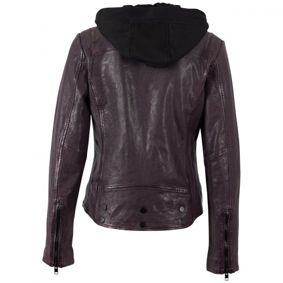 Geaca de Piele Dama Mauritius Mov Inchis MWTary