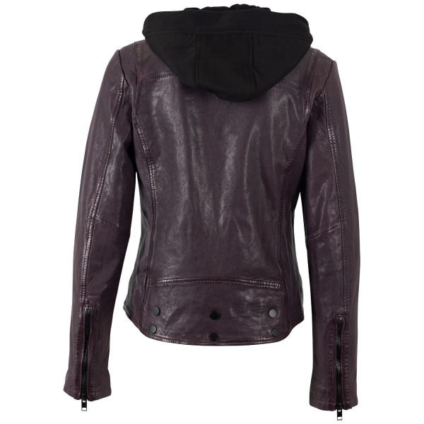 Geaca de Piele Dama Mauritius Mov Inchis MWTary