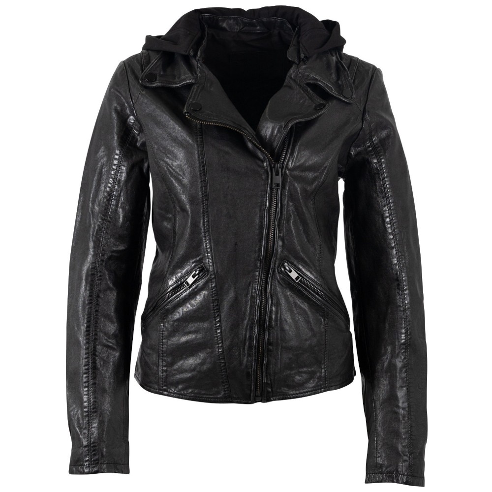 Geaca de Piele Dama Mauritius Neagra MWTary - readytowear