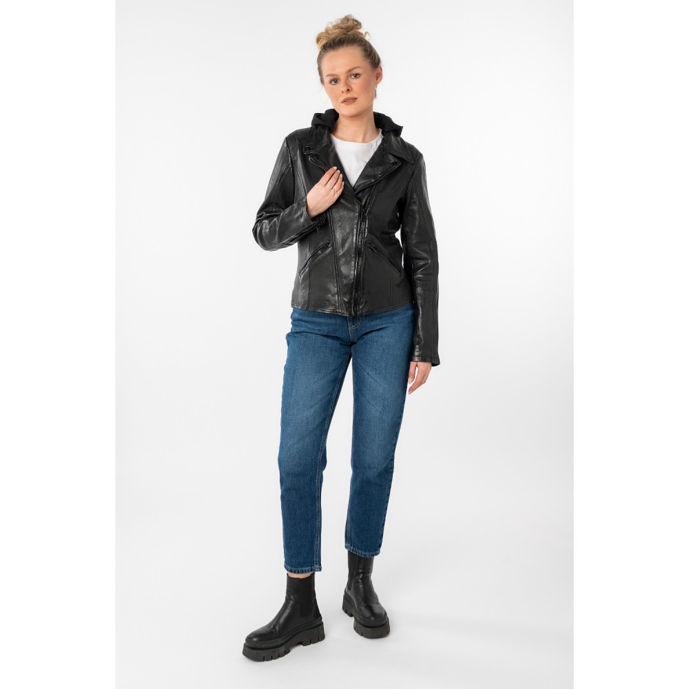 Geaca de Piele Dama Mauritius Neagra MWTary - readytowear