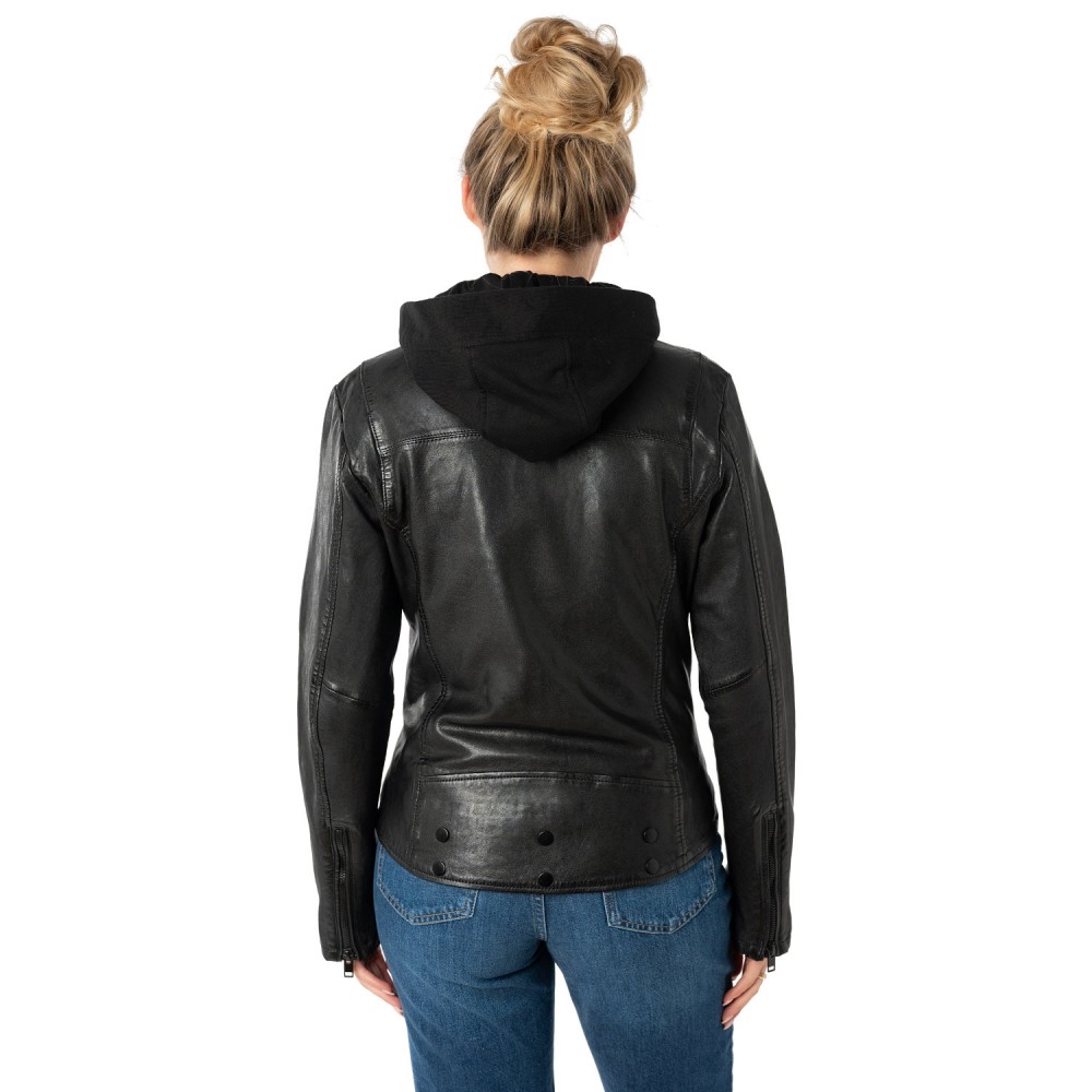 Geaca de Piele Dama Mauritius Neagra MWTary - readytowear