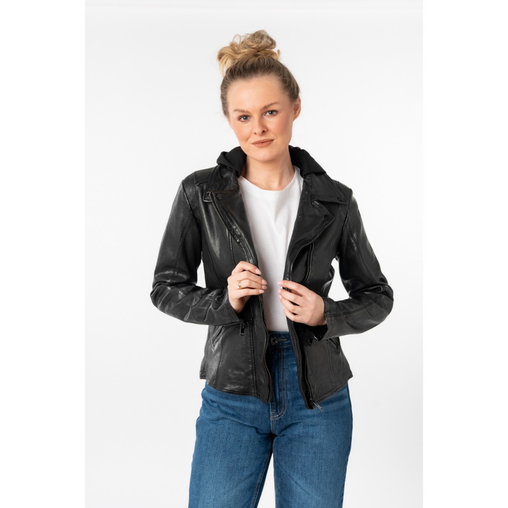 Geaca de Piele Dama Mauritius Neagra MWTary - readytowear