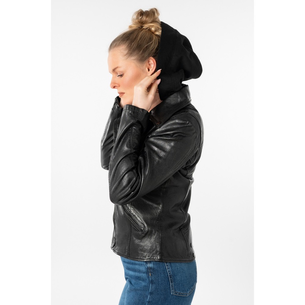 Geaca de Piele Dama Mauritius Neagra MWTary - readytowear