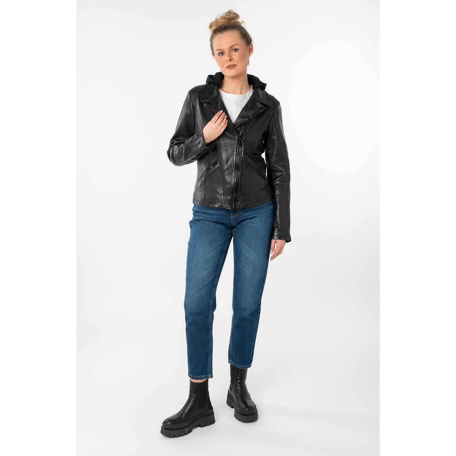 Geaca de Piele Dama Mauritius Neagra MWTary – Geci de Piele Geaca de Piele Dama Mauritius Neagra MWTary – Geci de Piele