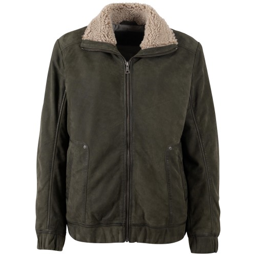 Geaca de Piele Dama Mauritius Olive MWTeya