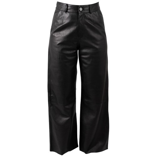 Pantaloni de Piele Dama Mauritius Negri MWTomiwa