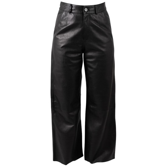 Pantaloni de Piele Dama Mauritius Negri MWTomiwa