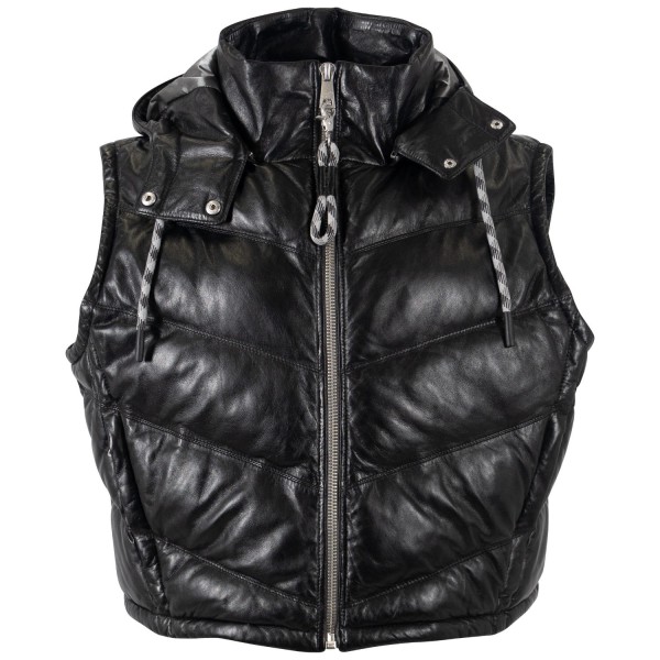 Vesta de Piele Dama Mauritius Neagra MWValla