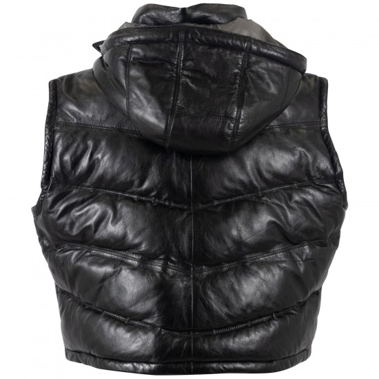 Vesta de Piele Dama Mauritius Neagra MWValla Vesta de Piele Dama Mauritius Neagra MWValla