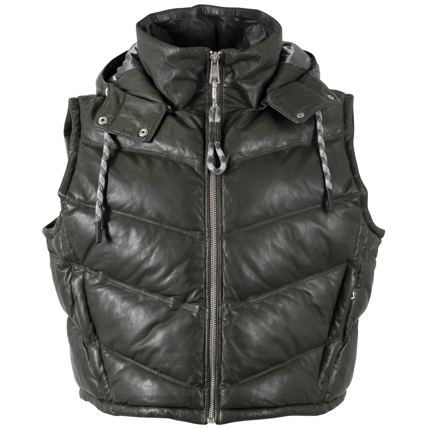 Vesta de Piele Dama Mauritius Olive MWValla – Veste de Piele