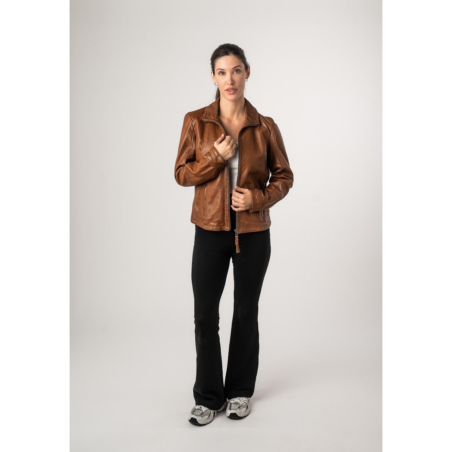 Geaca de Piele Dama Mauritius Coniac MWWalli – Geci de Piele