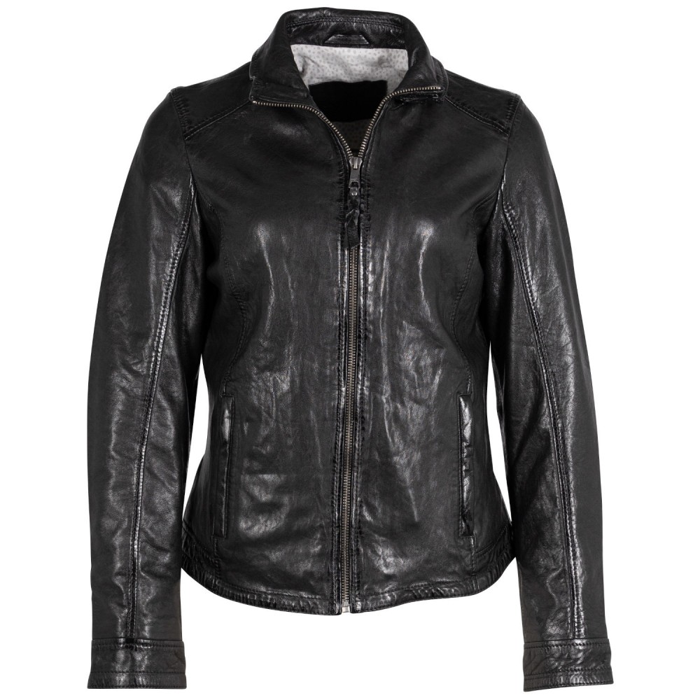 Geaca de Piele Dama Mauritius Neagra MWWalli - readytowear