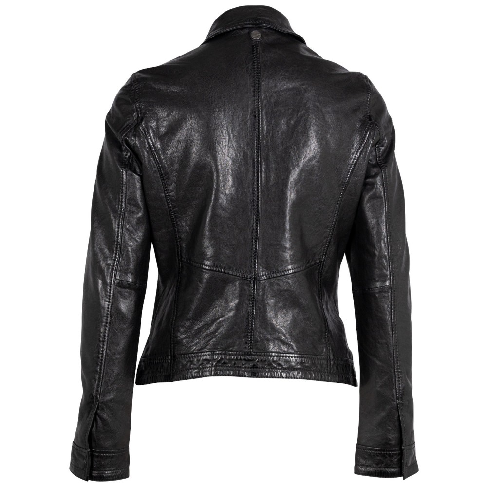 Geaca de Piele Dama Mauritius Neagra MWWalli - readytowear