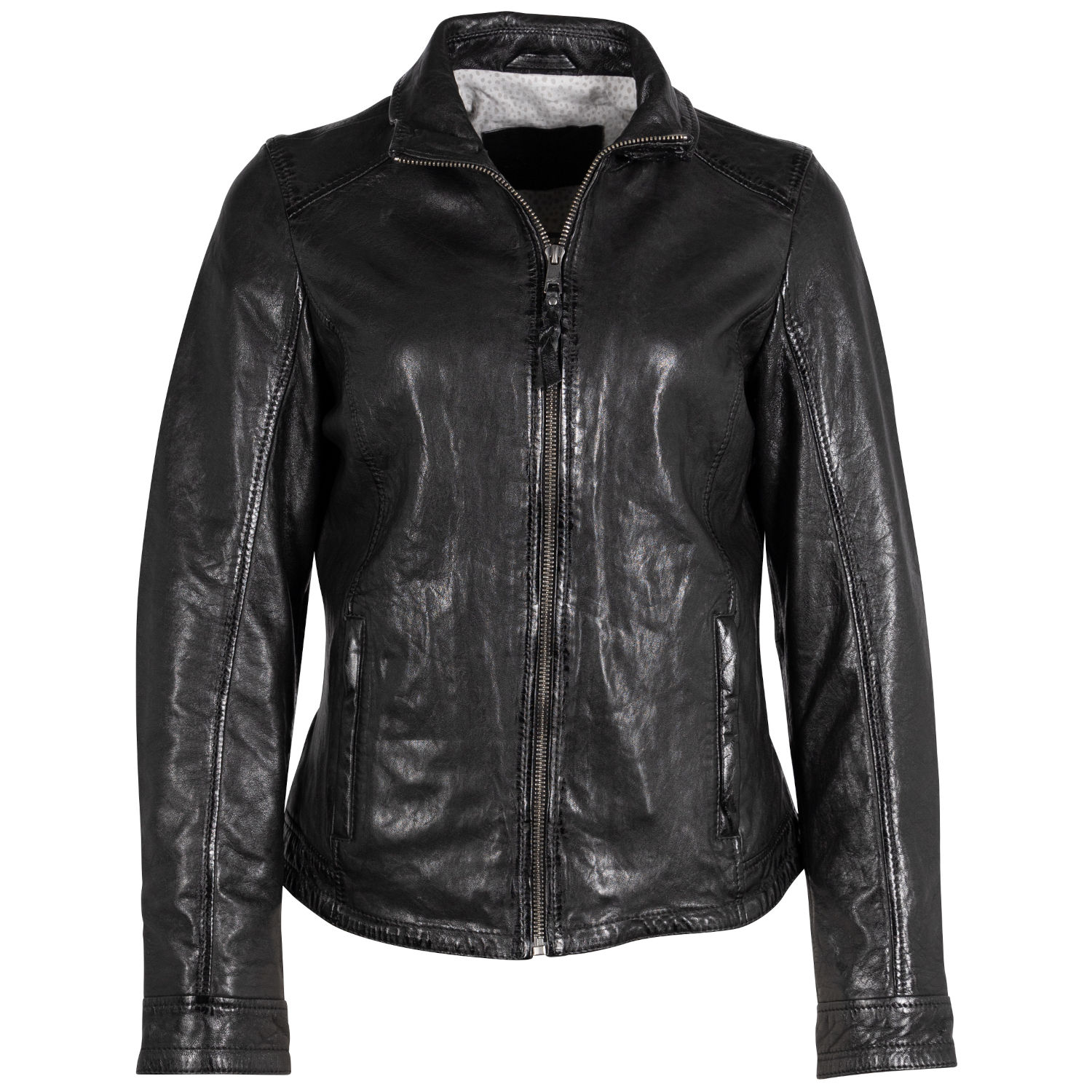 Geaca de Piele Dama Mauritius Neagra MWWalli – Geci de Piele