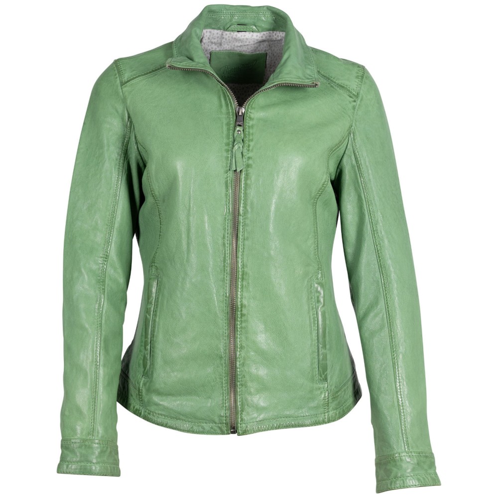 Geaca de Piele Dama Mauritius Verde MWWalli - readytowear