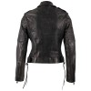 Geacă de Piele Damă Mauritius MWWona Negru/Negru slim fit stil biker rock