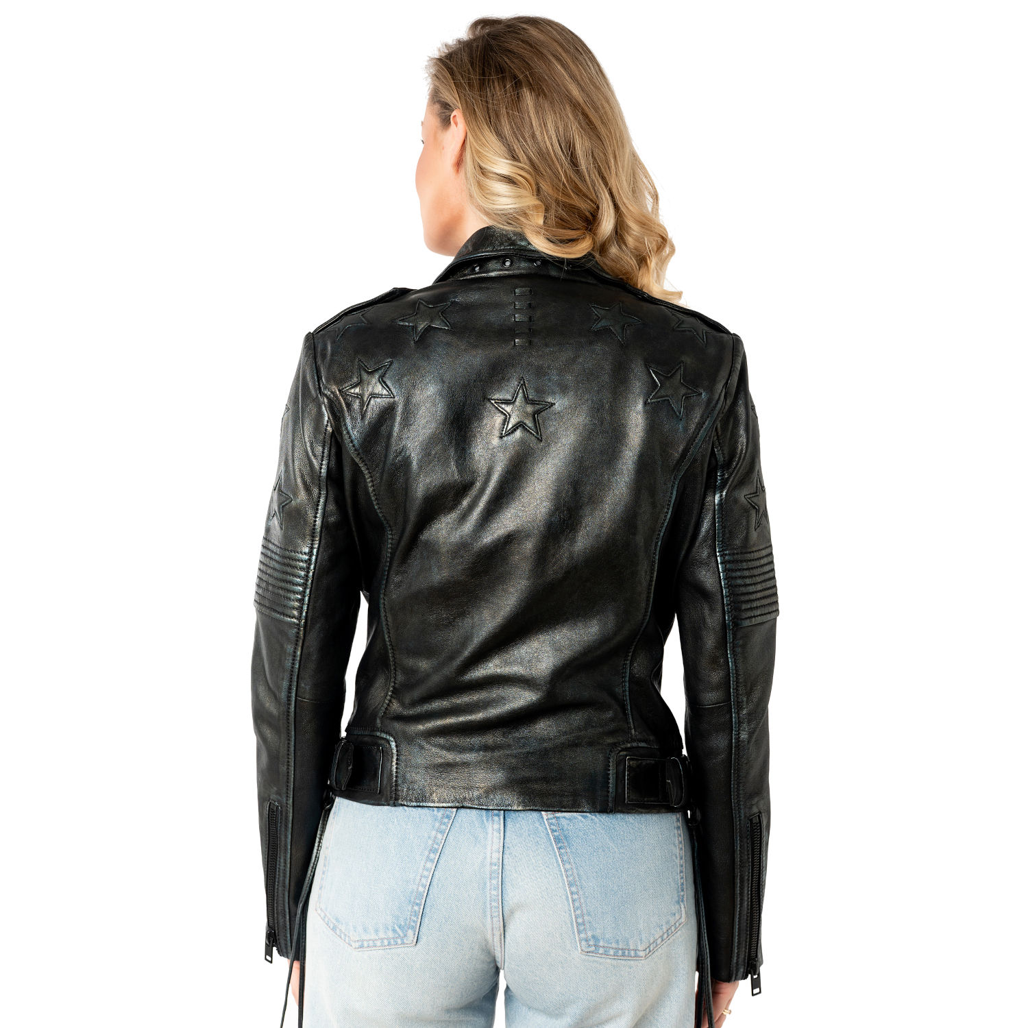 Geaca de Piele Dama Mauritius Negru/Argintiu MWWona – Geci de Piele Geaca de Piele Dama Mauritius Negru/Argintiu MWWona – Geci de Piele