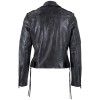 Geaca de Piele Dama Mauritius Negru/Bleumarin MWWona